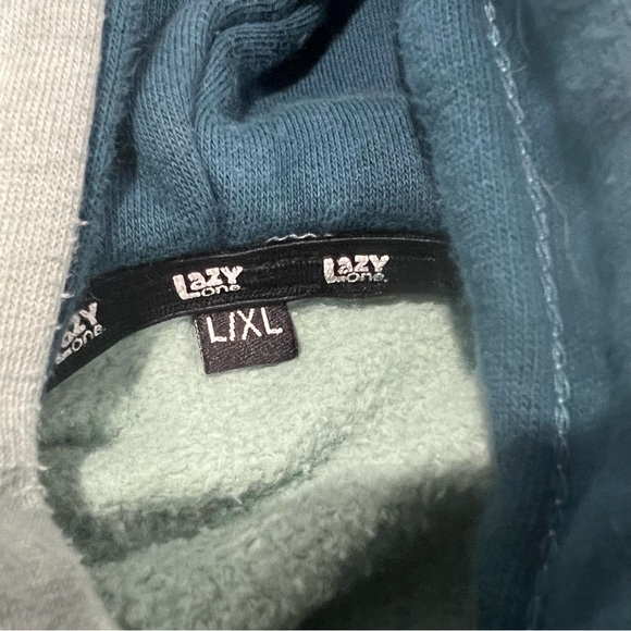 Lazy One Oversized Sleep Mountain Moose Sleep Hoodie Long Length Lounge Large XL - Picture 8 of 11